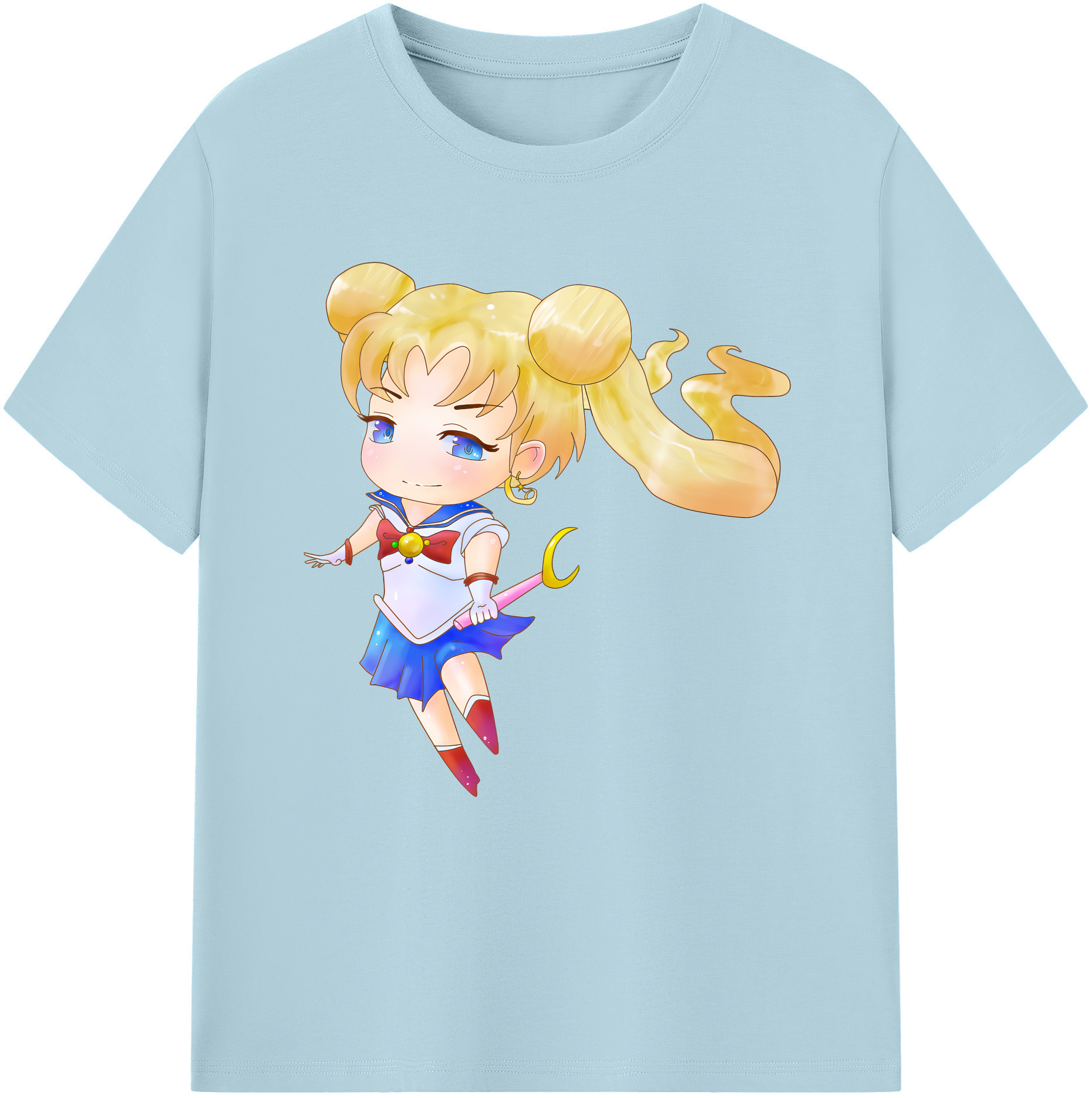 （画像用） 美少女戦士セーラームーン 愛野 美奈子 あいの みなこ Sailor Moon Aino Minako 綿100％半袖Tシャツ（フロントプリント）